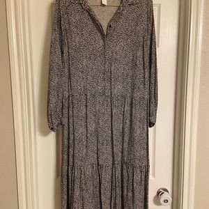 H&M Collared, Long-Sleeve Midi Dress